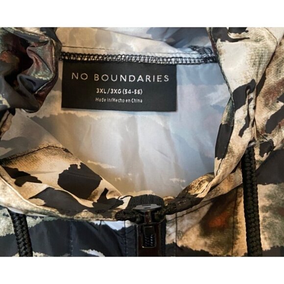 No Boundaries Camo XL Camouflage Anorak Pullover Hooded Windbreaker Jacket Hoode - Picture 3 of 6